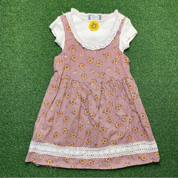 Stone Gear Other - Vintage 90s Y2K Stone Gear Sunflower Girls Dress & T Shirt Set Sz 6